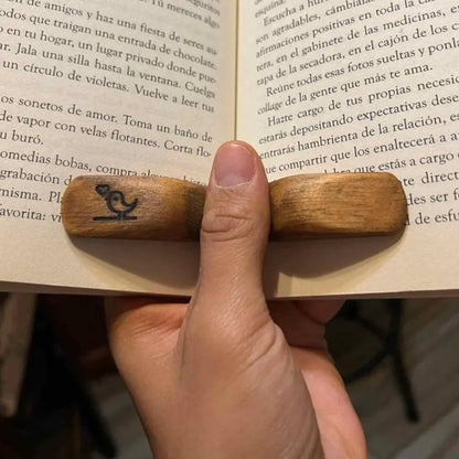 Wooden Thumb Bookmark One Hand Reading Thumb Book Support Book Page Holder Book Lovers Fast Reading Aids Tools Gifts