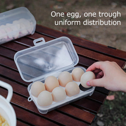 Portable Eggs Box Case Shockproof Egg Holder Kitchen Container Case Transparent Kitchen Organizer for Outdoor Camping Picnic