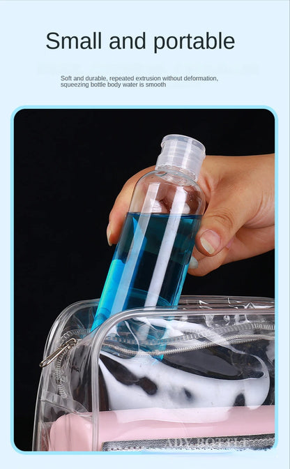 Wholesale30ml-120ml Refillable Transparent Empty Bottle Plastic Portable Bottle Travel Container Refillable Cosmetics Container