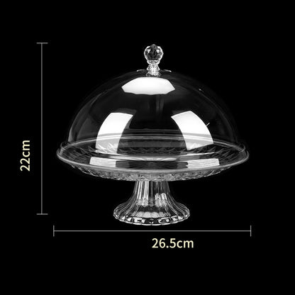 Cake Plate with Dome Serving Cookie Platter Drop Resistant Protective Dessert Storage Cake Stand for Dining Rooms