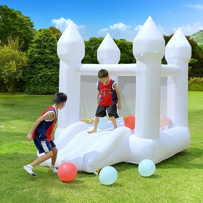 White Bounce Houses Children's Castles Inflatable Halloween Outdoor Decorations Inflatable Mini Jumping Castle Party Carnival