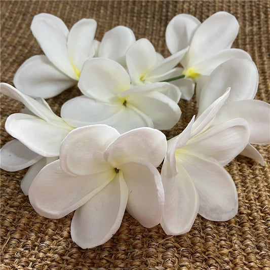 20 frangipani Plumeria PU Artificial Flowers Calla Real touch artificiales para decora Home Wedding decoration DIY Cake Toppers