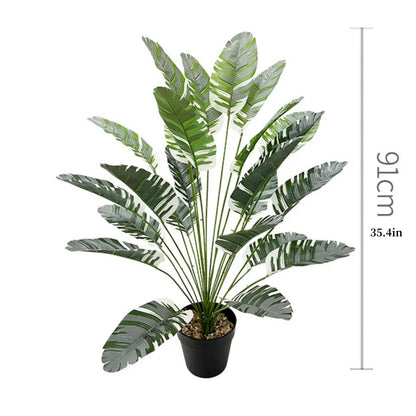 Plantain Palm Simulated Potted Plant Artificial Plants Garden Room Decoration Fake Flower Leaf Bonsai Outdoor Party Ornament