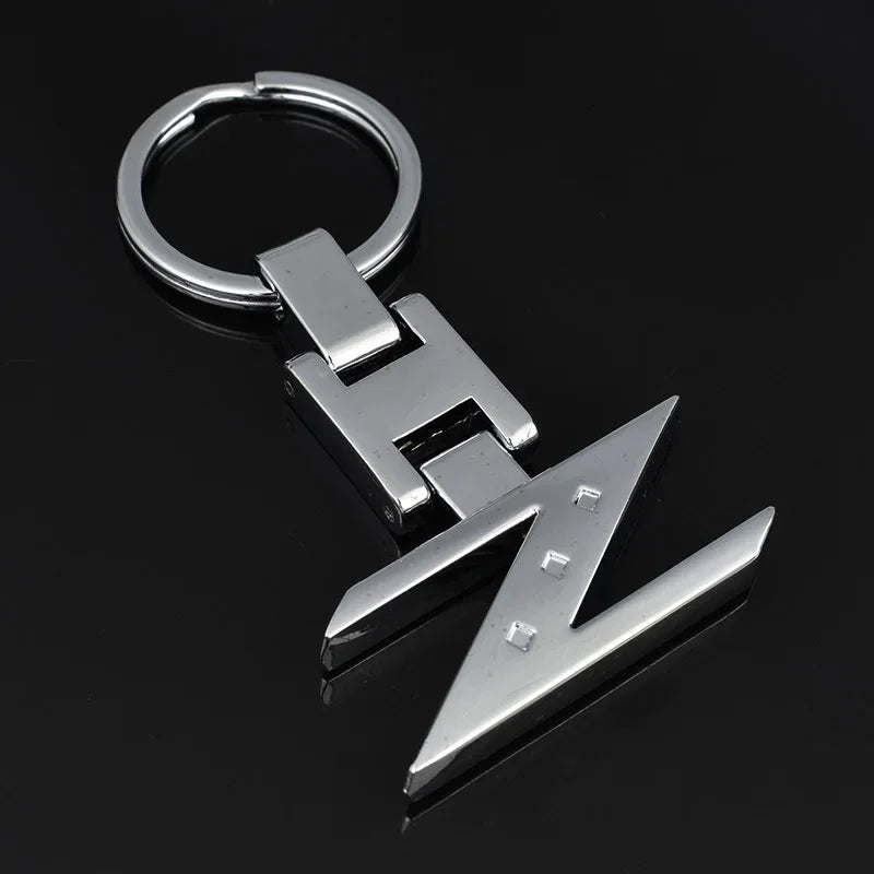 Z Style Car Key Chain Ring Chrome Finishing Zinc Alloy Key Chain Keyring For Nissan 280ZX 300ZX 350Z 370Z Z