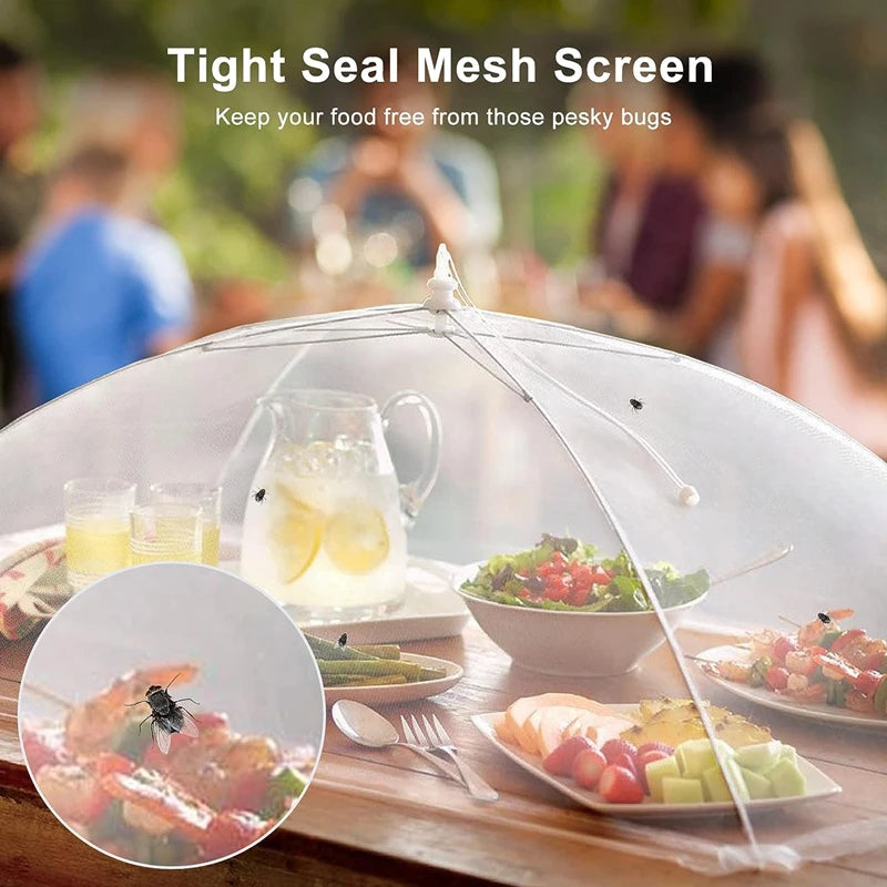 4-1PC Food Covers Mesh Foldable Kitchen Anti Fly Mosquito Tent Dome Net Umbrella Picnic Protect Dish Cover Kitchen Accessories