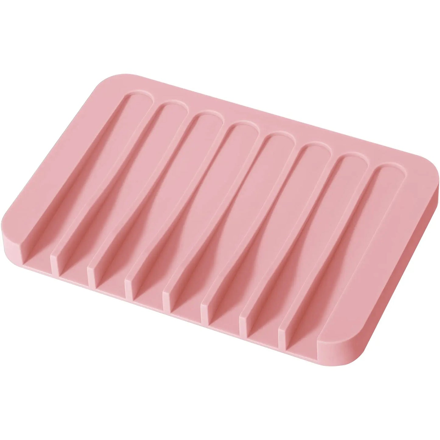 1-Pack Free Punch Soap Box Silicone Draining Soap Holder Creative Kitchen Bathroom Countertop Non-slip Shelf