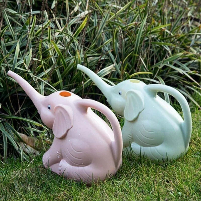 Cute Plastic Elephant Shape Watering Pot Can Plant Outdoor Irrigation Home Accessories Gardening Tools Equipment Garden Supplies