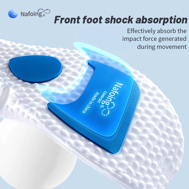 Upgrade Sports Shock Absorption Insole PU Memory Foam Breathable Arch Support Orthopedic Shoes Pad Men Women Soles