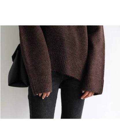 CHIC VEN Women's Sweater Autumn Winter New Turtleneck Knit Pullover Loose Clothes for Women Warm Solid Basic Female Tops 2023