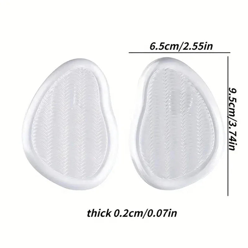 Insoles Ladies High Heel Shoe Insole Female Half Pad Reduces Friction Pain Silicone Forefoot Pad Anti-skid Foot Care Pads