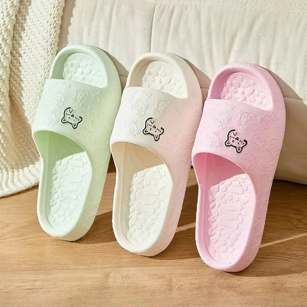 Women Summer EVA Slippers Indoor Home Bath Non Slip Soft Wide Comfort Couple Slippers Unisex Outdoor Beach Flip Flops Men Slides