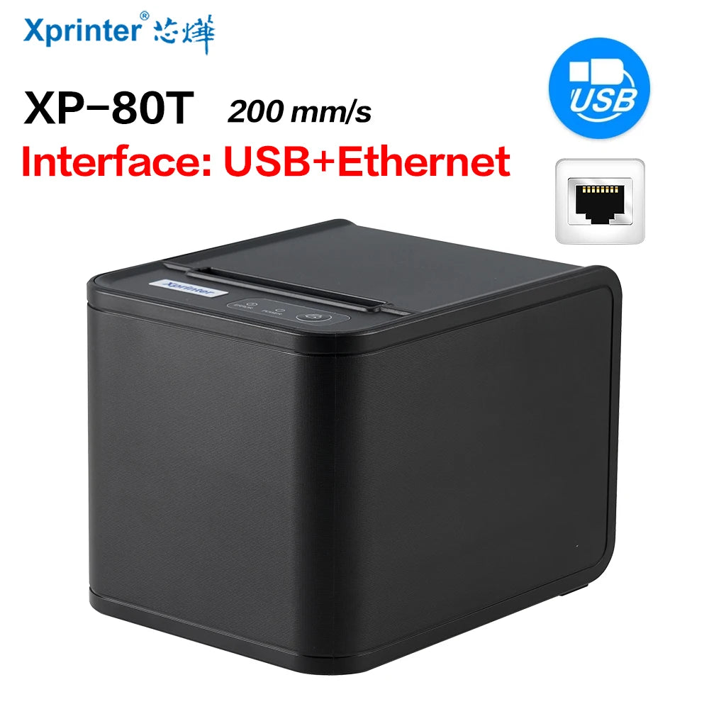 Thermal Receipt Printer  80T USB Printer 80mm Hand printer printer With Auto Cutter POS Printer Kitchen Printer