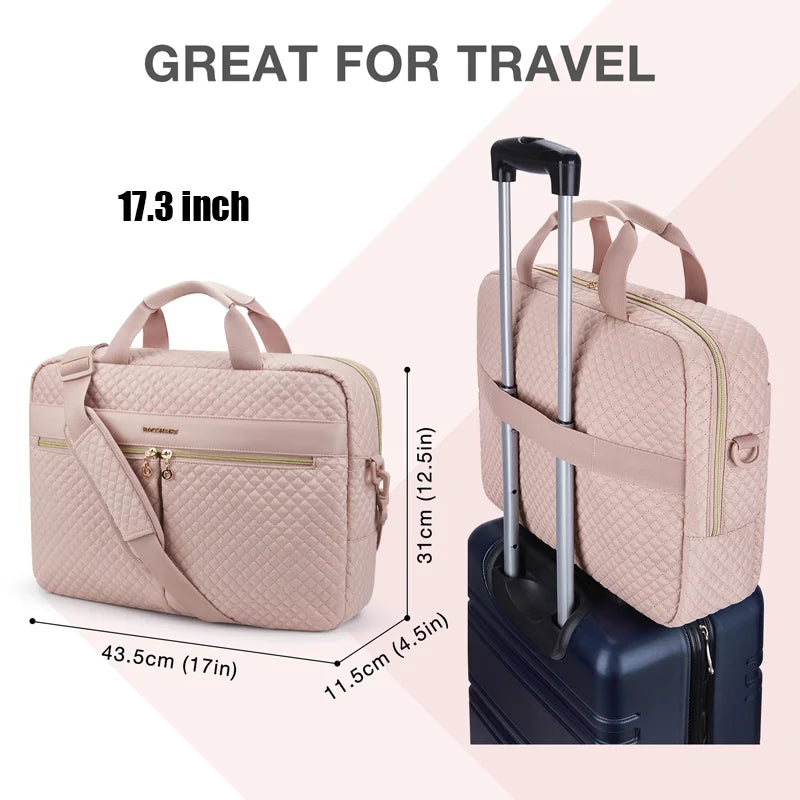 BAGSMART Large Capacity 17 inch Laptop Bag Shoulder Messenger Notebook Pouch Briefcase Office Travel Business Computer HandBag