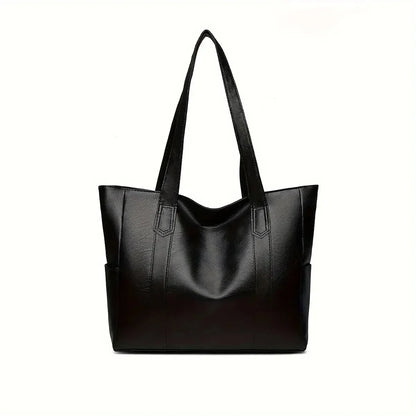 new 2024 Vintage Large Capacity Tote Bag, Retro Vegan Shoulder Bag, Women's Casual Handbag For Commute