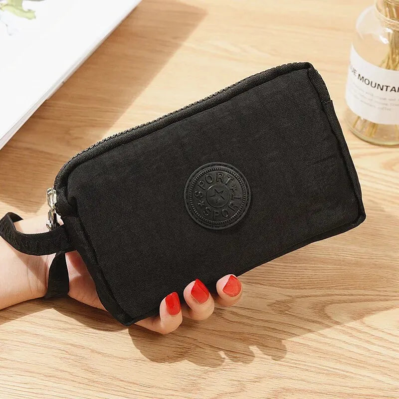 Women Coin Purse Wristlet Clutch Wallet Bag Coin Zipper Purse Cellphone Pouch Handbag Tote