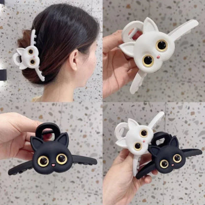 Cute cat hair clip, sweet and cute girl's heart accessory, with a curly hair clip on the back of the head