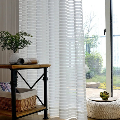 1PC Plain European Style Straight  Curtains for Living Room Finished Window Curtains for Bedroom