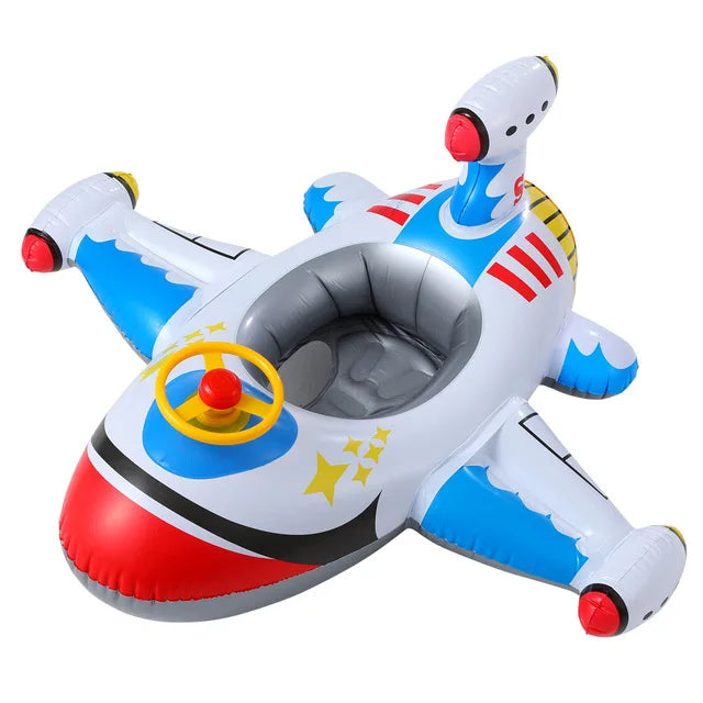 Infant Baby Float Swimming Seat Circle Inflatable Pool Swimming Ring Baby Water Seat with Sunshade Summer Beach Party Toys