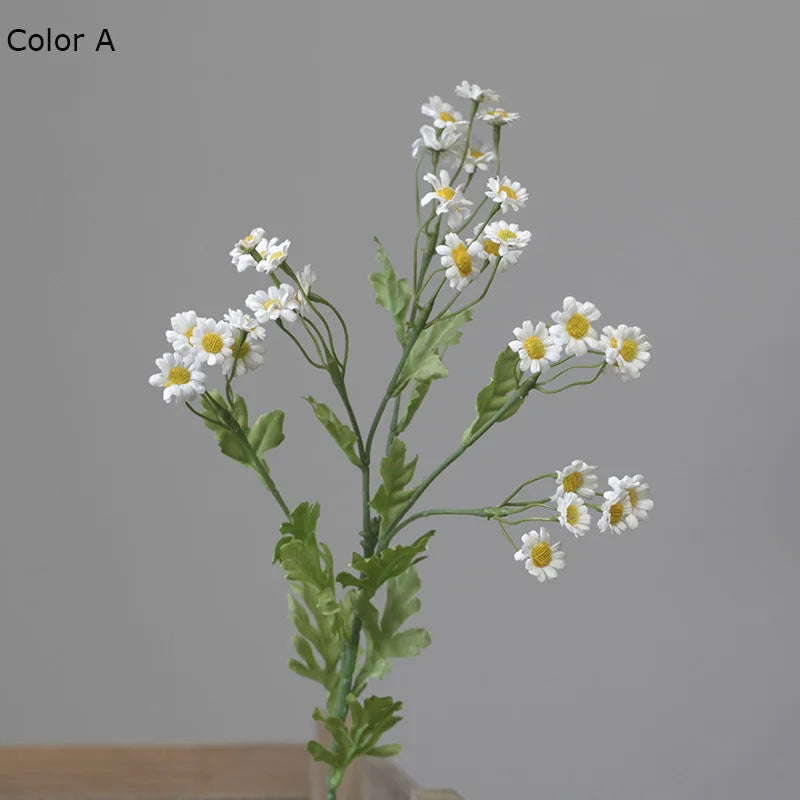 30 Heads chamomile branch fake silk flowers for home garden decor flores artificiales white daisy room decor