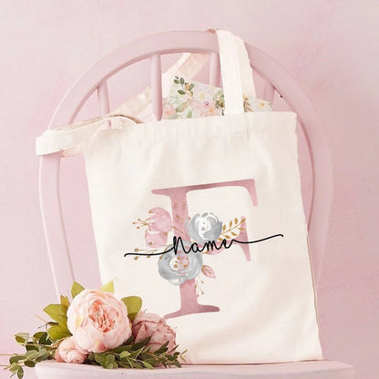 Personalized Bridesmaid Tote Bags Maid of Honor Custom Name  Handbag Bridal Bachelorette Party Gifts Bride Wedding Shoulder Bag