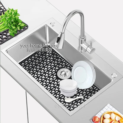 Silicone Sink Mat-Protectors for Kitchen Sink with Drain,Kitchen Sink Grid,Non-Slip Heat-Resistant Sink Mat for Bottom of sink