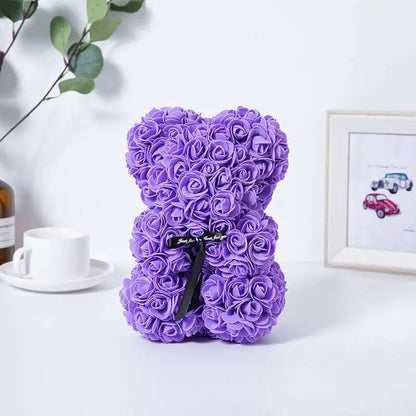 Teddy Bear Valentine's Day Gift Creative Rose Bear Gift PE Flower Romantic foam Bear Christmas Decorative Gift Mother's Day