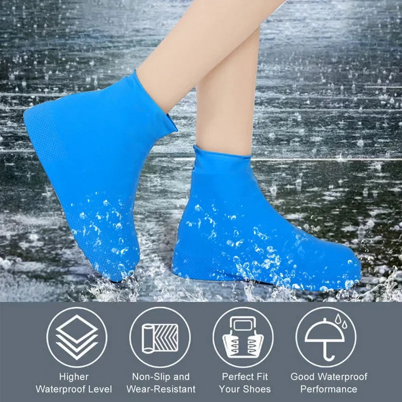 Reusable Non-slip Rain Boots Waterproof Shoes Covers Rubber Rain Boot Covers for Outdoor Use Gear Household Merchandises Home