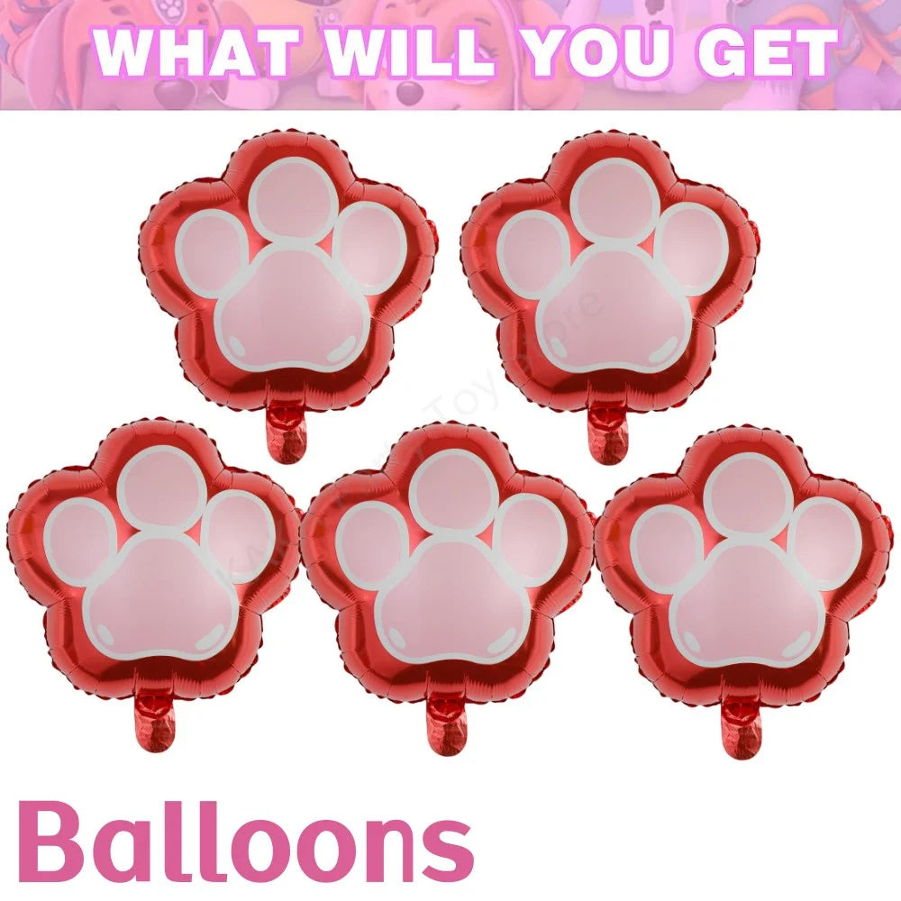 Pink Paw Patrol Skye Birthday Party Decorations Skye Foil Latex Balloons  Tableware Plate Backdrop For Kids Girls Party Supplies