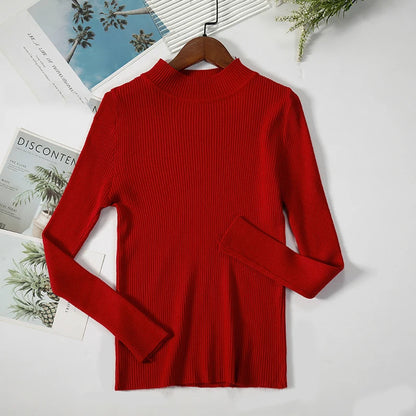 Women Turtleneck Sweater Knitted Soft Pullovers cashmere Jumpers Basic Solid Soft Sweaters Women Autumn Winter Casual Top