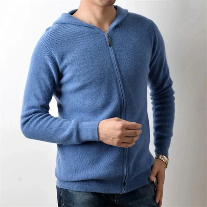 2023 Autumn/Winter New Simple Solid Knitted Cardigan Cashmere Sweater Coat Men's Fashion Fashion Brand Versatile Casual Top Tren