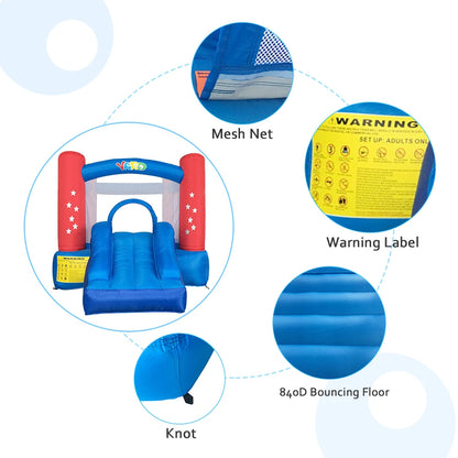 YARD Inflatable Bounce House For Kids Jumping House With Slide With Blower Home Use Small Outdoors Inflatable Castle Children