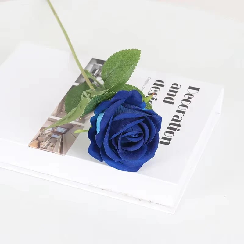 1/3/5Pcs Artificial Flowers Bouquet Flannel Fake Rose Flower Wedding Birthdays Home Table Christmas Decor Valentine's Day Gifts