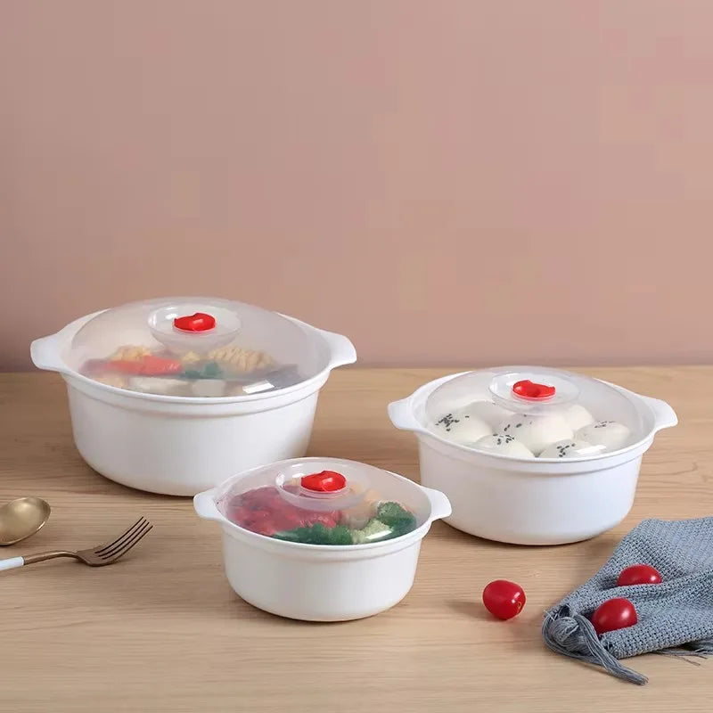 Microwave Oven Special Box Heated Soup Pot Rice Steamed Hot Steamed Buns With Lid Eco-friendly Food Grade Kitchen Tool