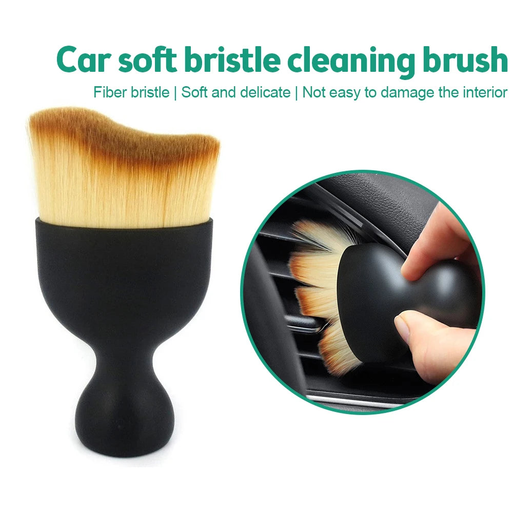 Car Interior Cleaning Tool Air Conditioner Air Outlet Cleaning Soft Brush With shell Car Crevice Dust Removal Artifact Brush