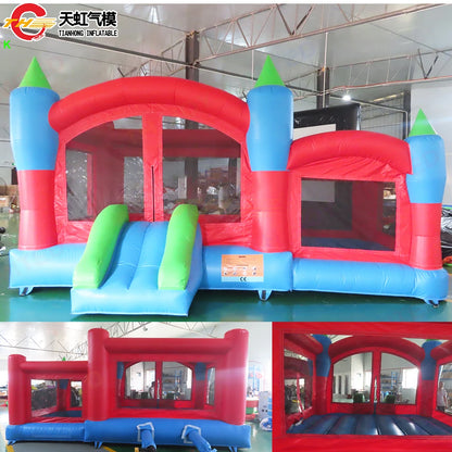 Fast Shipping 5.2x2.5m PVC Tarpaulin Inflatable Bouncer Cheap Inflatable Bouncy Castle Bounce House Toys with Slide