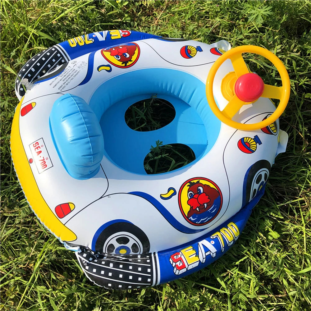 Inflatable Swimming Rings Baby Water Play Games Seat Float Boat Child Swim Circle Fun Pool Bathtub Beach Party Summer Water Toy