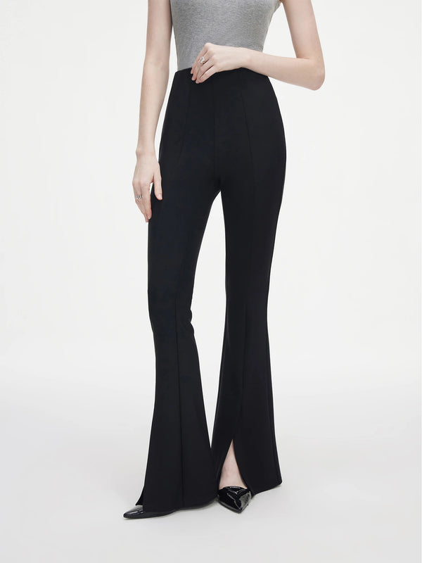 FSLE Office Lady Temperament Commuting Base Speaker Casual Pants Autumn 2024 New High Waisted Slim Fit Pants 24FS13188