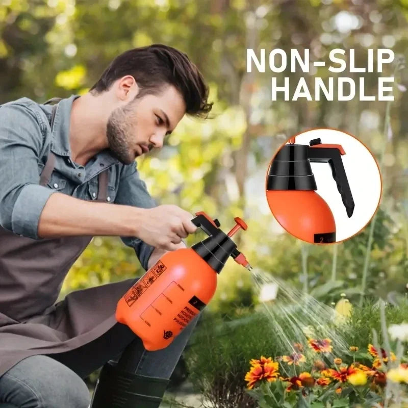 1 Set Hand Press Water Sprayer, 2L Garden Watering Can with Adjustable Nozzle, Air Pump for Plants & Flowers