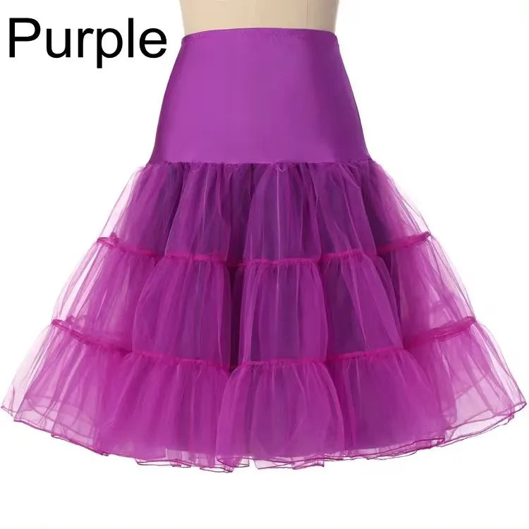 Fast Shipping Free 50s Cosplay Petticoat Rockabilly Dress Crinoline for Woman Wedding Bridal Underskirt Rockabilly Tutu