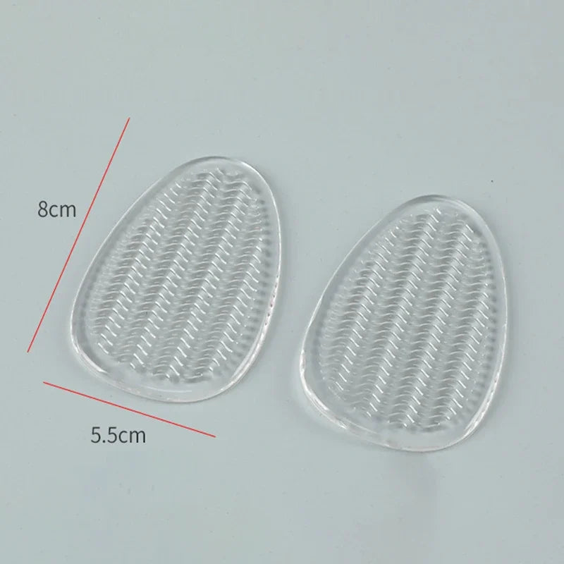 Insoles Ladies High Heel Shoe Insole Female Half Pad Reduces Friction Pain Silicone Forefoot Pad Anti-skid Foot Care Pads