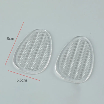 Insoles Ladies High Heel Shoe Insole Female Half Pad Reduces Friction Pain Silicone Forefoot Pad Anti-skid Foot Care Pads