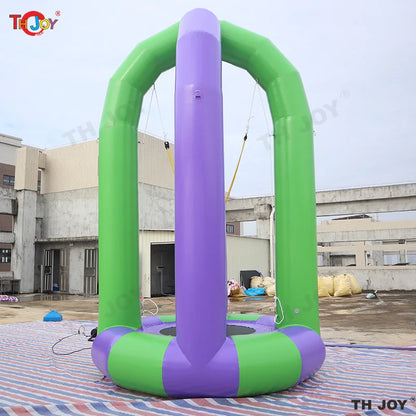 5M Tall Inflatable Bungee Jump Game Airtight Inflatable Bounce Jumping Trampoline For Kids N Adults