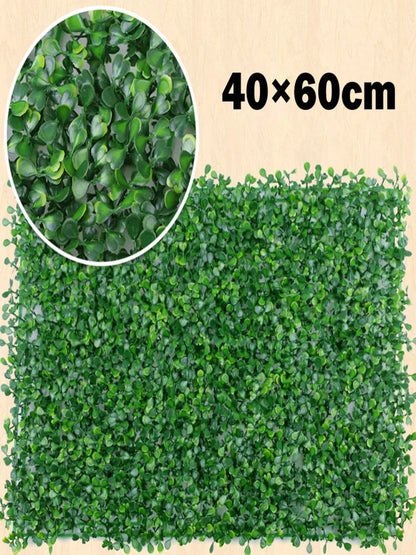 40x60cm Artificial Plant Walls Foliage Hedge Grass Mat Greenery Panels Fence Home Decor Fake Plants Garden Simulated Lawn