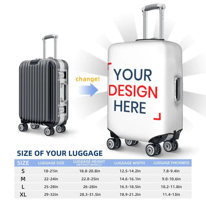 Custom Personalized Custom Photo Logo Luggage Cover Cute Customized DIY Print Suitcase Protector Covers Suit For 18-32 inch