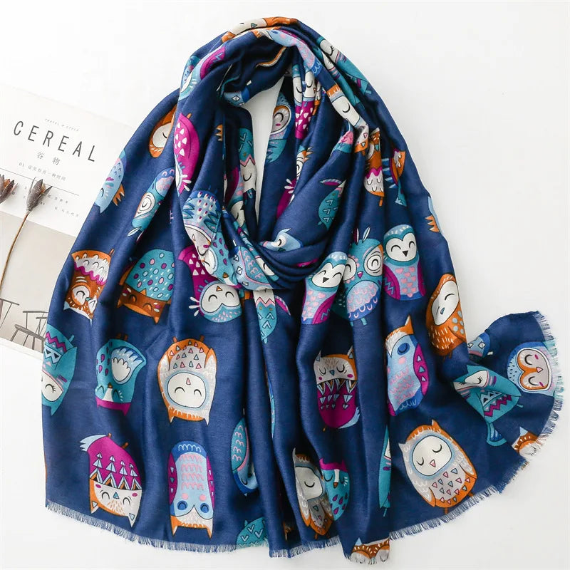 Women Lovely Cute Animal Dachsund Dog Pattern Viscose Shawls And Wraps Snood Pashmina Stole Bufandas Muslim Hijab Sjaal 180*85Cm