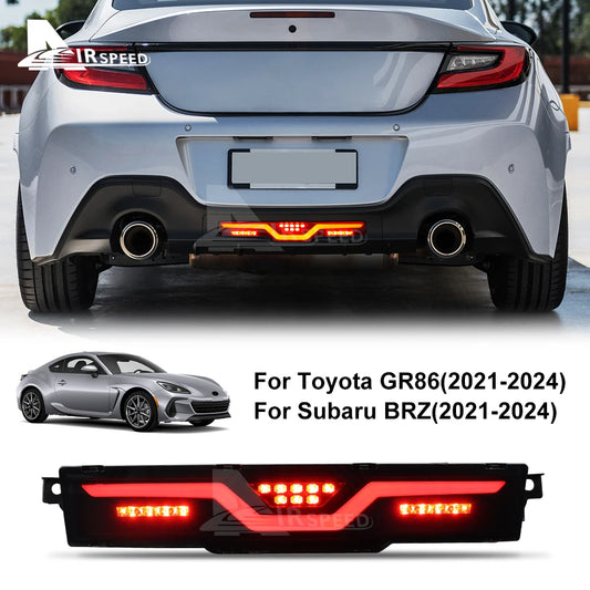 For Toyota GR86 Subaru BRZ 2021 2022 2023 2024 For USDM & JDM Rear Bumper Running Dynamic Signal Reflector Pilot Fog Brake Light