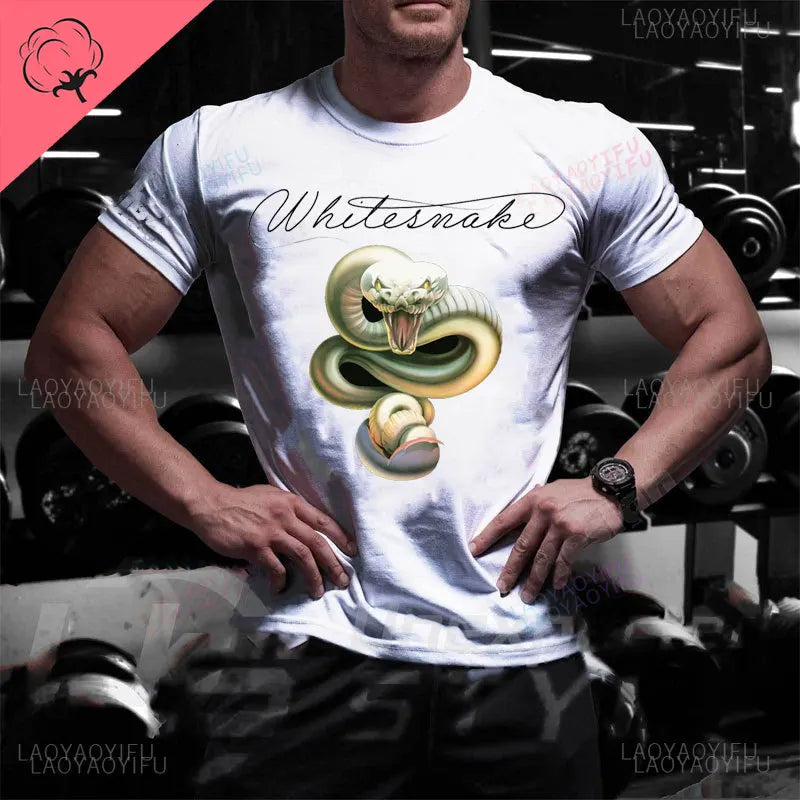 Best Vintage Whitesnake Summer Tour Concert 2018 Cotton Shirt Whitesnake Love Hunter Tour Dinari Men TShirt Harajuku Tee Tops