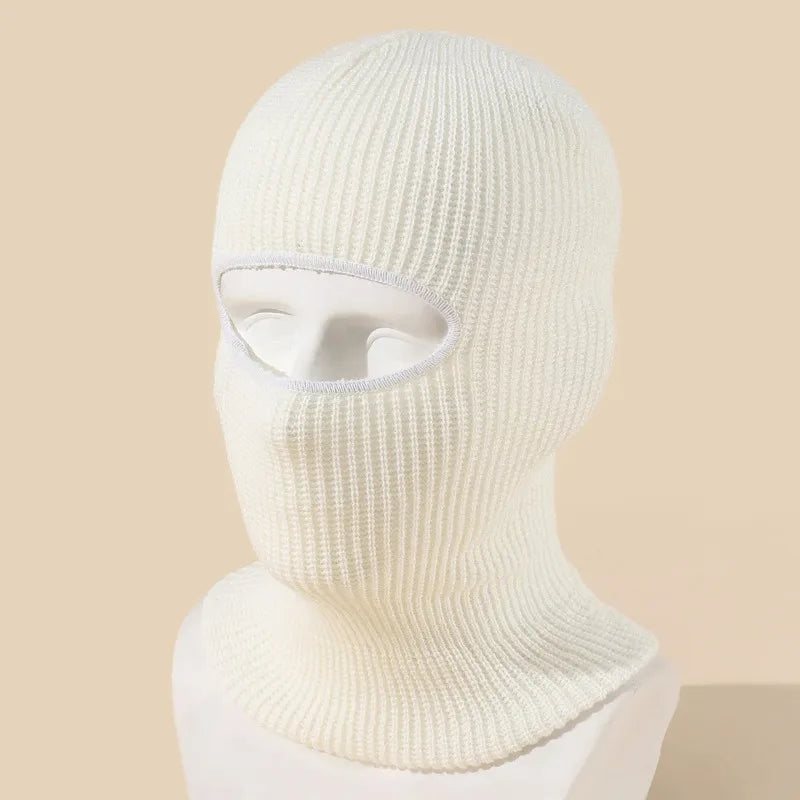 Candy Color Cute Full Face Cover Ski Mask Hat Bear Ear Balaclava Knitted Hats Outdoor Cycling Ear Protection Hat Beanies Hat Men