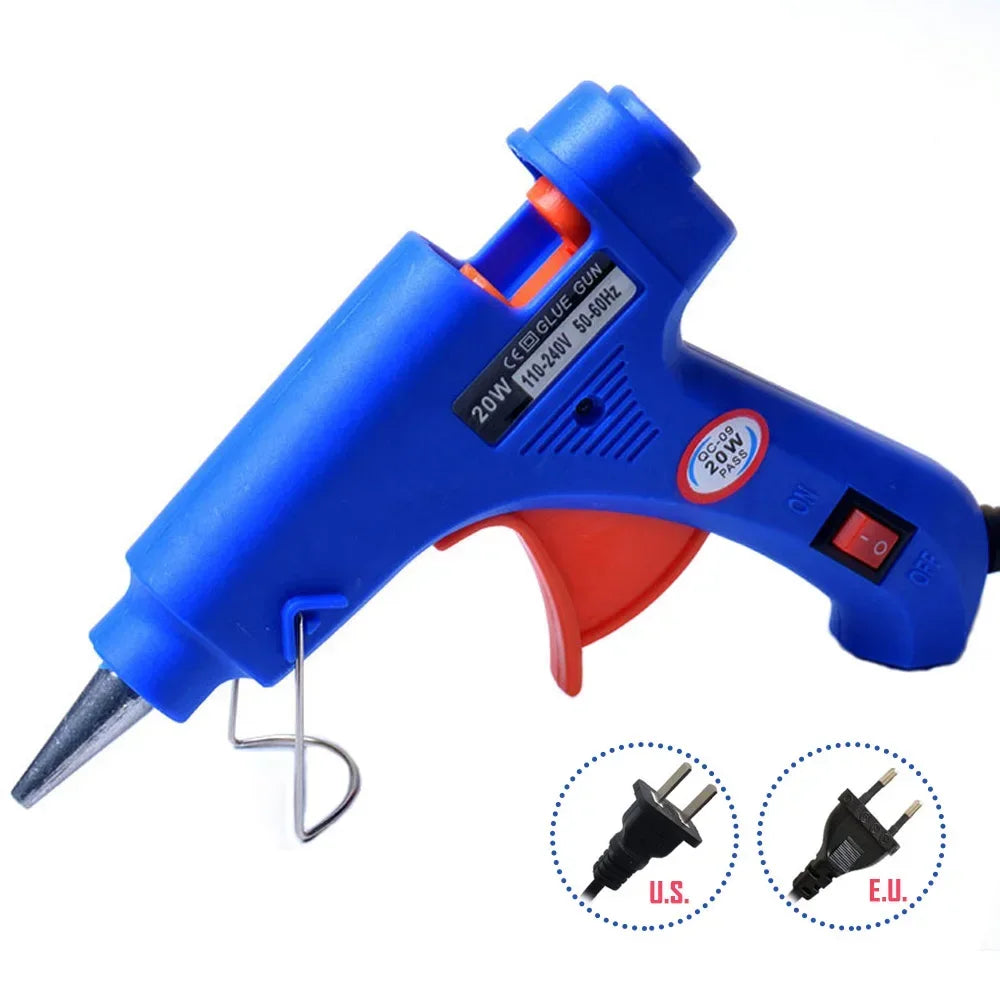 OIMG 20W Hot Melt Glue Gun Mini Household Industrial Guns Heat Temperature Thermo Electric Repair Tool Use 7mm Glue Sticks