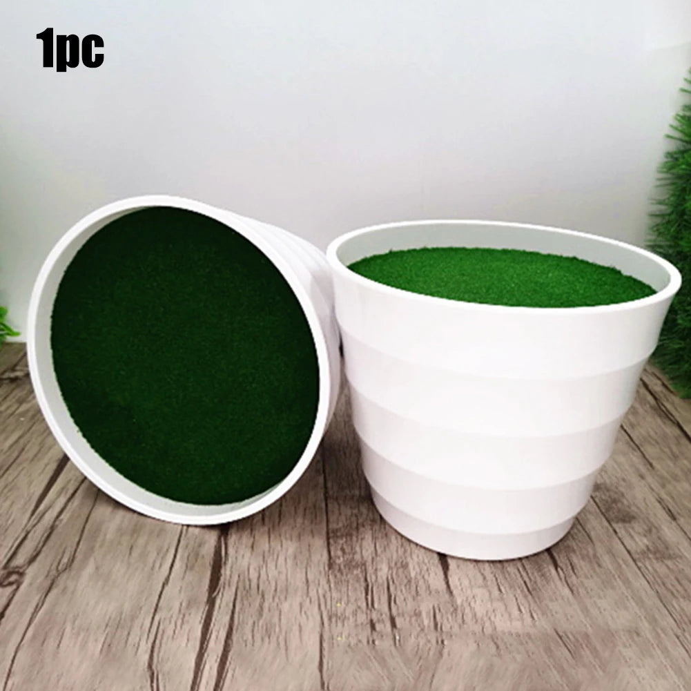 Artificial Pot Plants Pot Nursery Pot  Artificial Lawn Vase White Plastic Thick Plant Flower Pot Home Garden Decoration